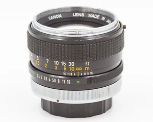 Canon Lens FD 50mm f/1.4 "O" Chrome Nose BL Fast Standard Lens - Picture 1 of 8