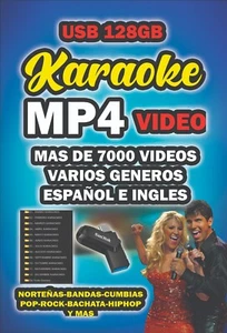 KARAOKE MP4 VIDEO 7000 PISTAS VARIOS GENEROS-USB 128GB - Picture 1 of 2