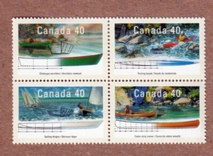 KAYAK - CANOE - BOATS = Canada 1991 # 1320a MNH BLOCK - Picture 1 of 1