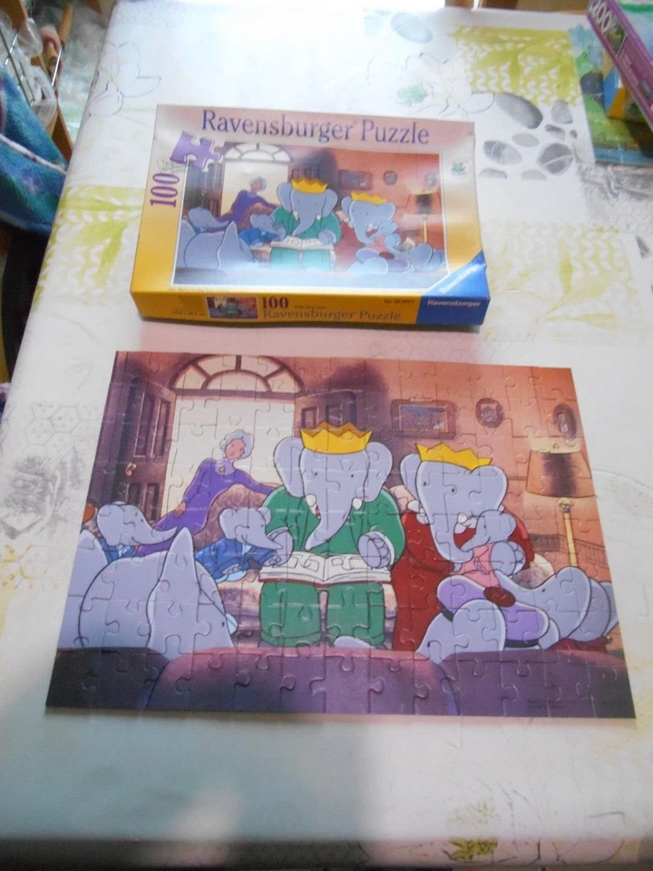 vintage puzzle  BABAR raconte  an 90 complet Foto 1 de 1