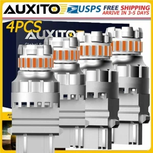 4X 3157 3156 4157 3457 T25 24 LED Amber Yellow Turn Signal Light Bulb Error Free - Imagen 1 de 12