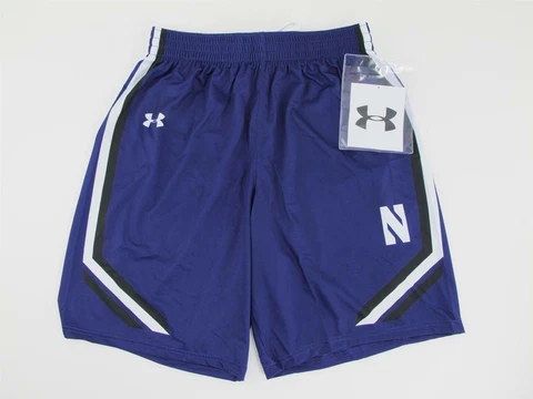Under Armour NEW Gametime NORTHWESTERN WILDCATS Mens L Basketball Gym Shorts Cover