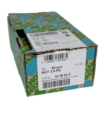 BOX OF 37 NEW PHOENIX CONTACT MUT 2,5-PE MINI GROUND TERMINAL BLOCKS 3248032 - Image 1 of 4