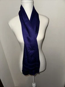 VALENTINO Purple Silk Scarf MADE IN ITALY 11”X54” - Picture 1 of 6