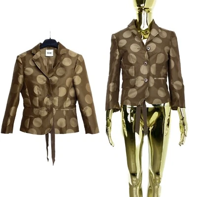 Blazer Moschino Barato y Chic Vintage Lunares Recortado Manga 3/4 Talla 6 / It 40 Foto 1 de 4