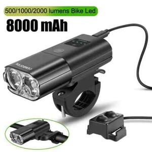 Bike Light 1000Lumen 4000mAh Bike Headlight Power Bank Flashlight USB Charging - Bild 1 von 31
