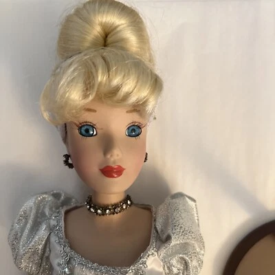 Disney Princess Cinderella Brass Key Keepsakes Porcelain Doll RARE - Image 1 of 4