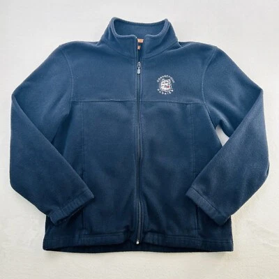 ВИНТАЖНЫЙ UConn хаски свитер молодежи очень большой синий баскетбол молнии флис мальчиков - Изображение 1 из 4