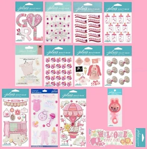 Jolee's BABY GIRL Stickers Outfit Pacifiers Pregnancy Bottle Rattle Crib Nursery - Picture 1 of 14