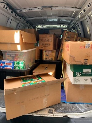 Old BASEBALL Cards - Huge Bulk 100 cards Lot In UNOPENED VINTAGE PACKS - Image 1 of 2