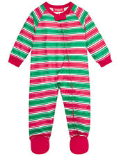 Family PJs Infant Crushed It One Piece Pajamas Red Green Stripe 12mos