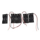 5pcs 2 x 1.5V AA Battery Holder Box Black with Connector Wire D8S51271-