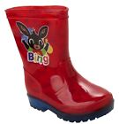 Boys Girls Cbeebies Bing Bunny Red Wellington Boots Rain Wellies Uk Size 5 10