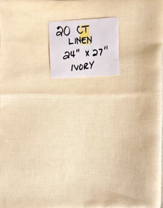 20 Ct. IVORY Linen ~ 24" x 27" - Picture 1 of 1