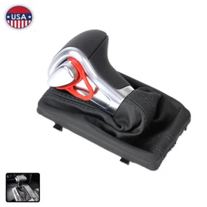 1x Car 5Speed Frame Gear Shift Knob Lever Shifter Gaiter Boot For Audi A5 09-16 - Picture 1 of 16