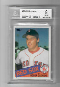 BGS 8 NM-MT ROGER CLEMENS 1985 TOPPS ROOKIE RC #181 BOSTON RED SOX