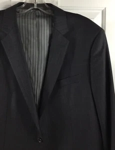 Banana Republic Men’s 44L Trabaldo Togna Wool Blazer Gray Surgeon Cuffs New! - Picture 1 of 11