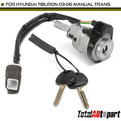 Cilindro de bloqueo de encendido Zamak 5 con llaves para Hyundai Tiburon 2003 2004 2005 2006 Foto 1 de 4