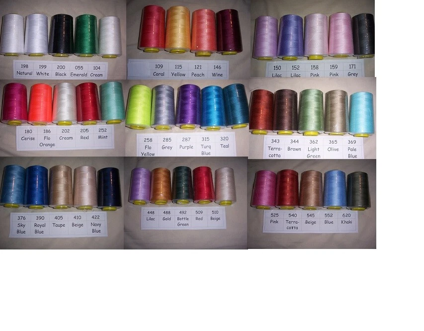 Overlocking Thread  5000 Yard Cones Polyester - 4 x Cones = £10.40 - Image 1 of 1