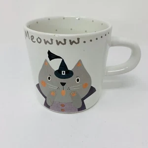 Magenta Designer Collection graue Katze Katze Tasse Meowww..schwarzer Hut Halloween - Bild 1 von 4