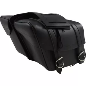 Saddlemen Highwayman Slant Saddlebags - Plain (Black) Medium | X021-02-040 - Picture 1 of 2