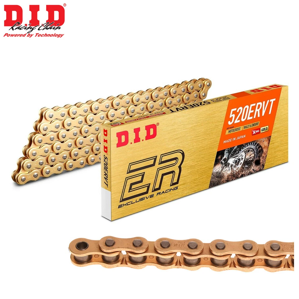 DID 520 ERVT Heavy Duty X-Ring Off Road Motorcycle 120L Gold Drive Chain - Image 1 of 4