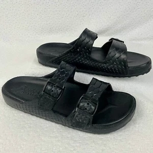 SKECHERS Cali Breeze schwarze verstellbare 2 Riemen Schnalle Luxe Foam Sandalen Gr. 10 - Bild 1 von 7