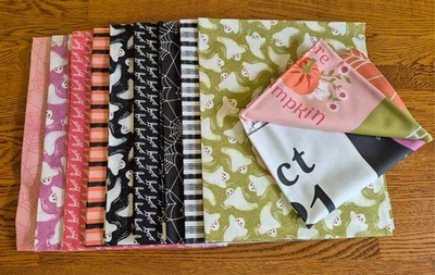 MODA 9 Half yard cuts plus Panel Hey Boo by Lella Boutique - Image 1 of 3