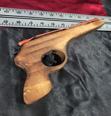 Hand Made Wooden Rubber Band Gun Kids Toy Classic 10" Wild Wild Midwest Corral  - Image 1 of 4