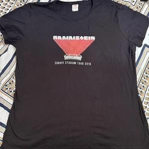 Official Rammstein Europe Stadium Tour 2019 Shirt Men's Size 3XL Black Band Rock - Picture 1 of 7