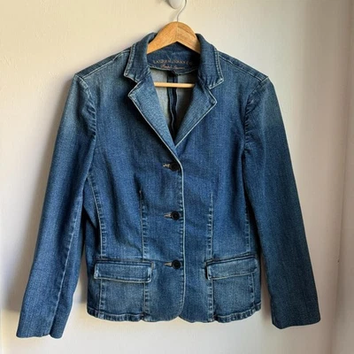 Ralph Lauren Jeans Co. Vintage Denim Blazer Jacket – Size XL - Image 1 of 4
