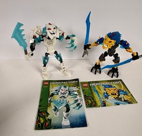 LEGO Hero Factory 44011 Frost Beast & 44013 Aquagon Used Lot w/ Manuals 2013