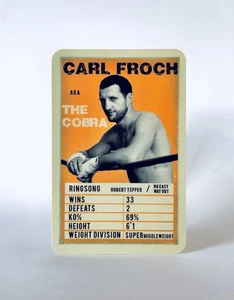 2016 Boxing Ringwalk CARL FROCH RC Trading Card 3.25” UK Top Trumps YELLOW BASE - Picture 1 of 3