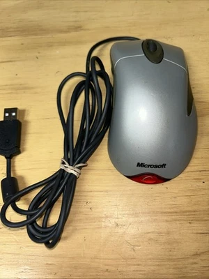 Microsoft IntelliMouse Explorer 3.0 USB -PS/2 Compatible Mouse WORKS silver grey - Image 1 of 4