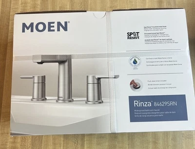 Moen Rinza 84629SRN Bathroom Sink Faucet - Brushed Nickel - Image 1 of 4