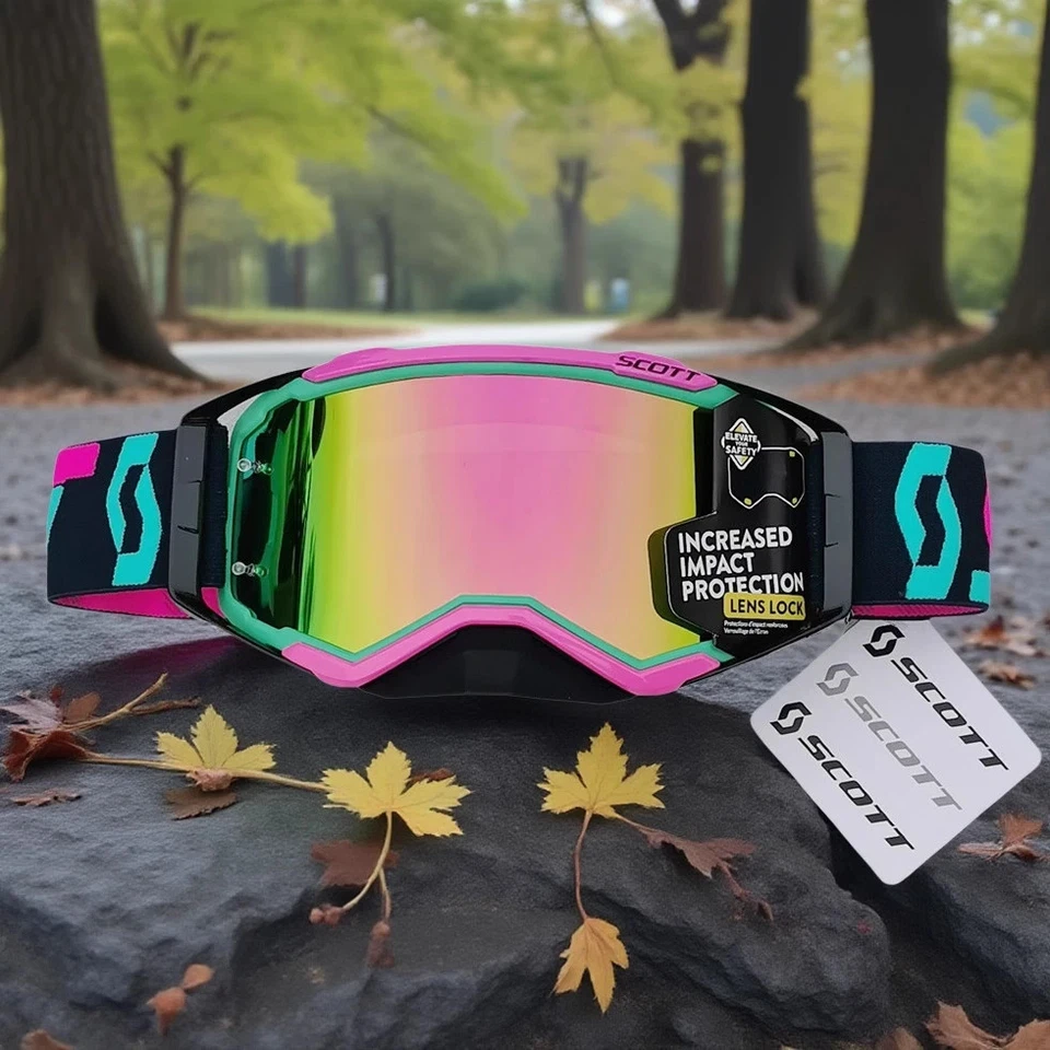 Scott USA Prospect Goggle Heritage Retro Mint Green Pink Chrome Lens MX/ATV/UTV Foto 1 de 2