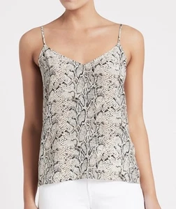 Equipment Femme Layal Cami 100% Silk Snake Print Spaghetti Strap Top Size Large - Picture 1 of 9