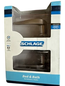 Schlage Sacramento Bed Bath Privacy Door Lever Handle Satin Nickel F40 V SAC 619 - Picture 1 of 7