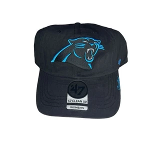 Carolina Panthers verstellbare Damenmütze schwarz Logo Kappe Ballcap NFL Football neu mit Etikett - Bild 1 von 5