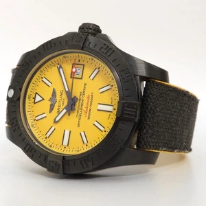 Breitling Avenger II Seawolf BlackSteel Limited Edition Yellow Dial 45MM M17331 - Picture 1 of 8