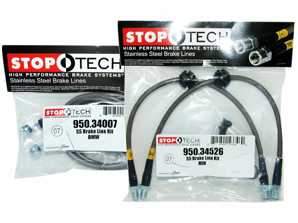 Líneas de freno trenzadas de acero inoxidable Stoptech (juego delantero y trasero / 34007+34526) Foto 1 de 1