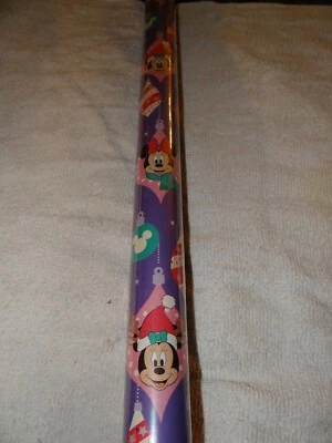 MICKEY MOUSE MINNIE MOUSE WRAPPING PAPER FLAT GIFT WRAP ANY HOLIDAY 40 SQ FT NEW - Image 1 of 4