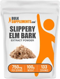 BulkSupplements Slippery Elm Bark Extract Powder - 750mg per Serving - Picture 1 of 13
