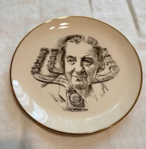 Golda Meir by Oscar Harris, Collector Plate '77 Judaic Heritage Society USA VTG - Picture 1 of 4