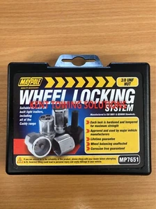 Neu Maypole Anhänger Wohnwagen Verriegelung Radmuttern 3/8 UNF MP7651 Anzüge Erde, Daxara - Bild 1 von 6