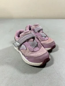Saucony kids purple metallic hook & loop SL163407 sneakers toddler size 5 - Picture 1 of 3