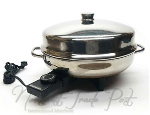 Farberware 12" Stainless Steel Dome Top Skillet Frypan Frying Pan Model 344A - Picture 1 of 12