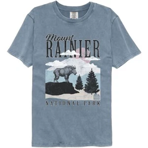 National Parks Ranier Minimalist Landscape Comfort Colors Brands Shirt - Picture 1 of 2