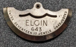 Elgin 643 17 Jewel Swiss Oscillating Weight / Rotor - Picture 1 of 2