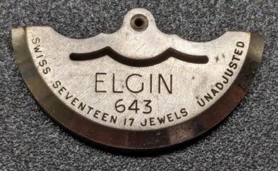 Elgin 643 17 Jewel Swiss Oscillating Weight / Rotor - Image 1 of 2